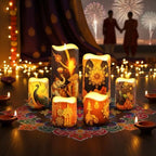 Baquler 6 Pack Diwali Decorations for Home Diwali Candle Lights - Image 6