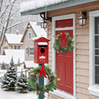 8 PCS 9" Small Christmas Norfolk Wreaths Mini Cabinet Wreaths for Kitchen with Red Berry Pinecone Cedar Bows Snowy Pine Wreath for Xmas Front Door Window Fireplace Home Table Pillar Stairs Decor - Image 4