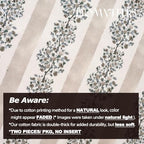 DOMVITUS Floral Throw Pillow Covers 24x24 Inch Set of 2, Block Print Decorative Pillow Covers Vintage Striped Neutral Farmhouse Boho Home Decor for Couch Sofa Bed Living Room, Neutral - Image 3