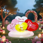 yofit 6 FT Long Valentine's Day Inflatable Hearts, LED Lights Hearts Cloud Happy Valentine Blow up Decorations, Valentine Romantic Holiday Decor for Indoor Outdoor Anniversary Wedding Party - Image 5