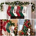 6PACK LumaBria18Inch Cable Knitted Personalized Christmas Stockings, Personalized Hanging Stockings for Holiday Party, Christmas Tree, and Family Home Decor in Red, White, Green - Image 7
