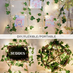 suddus 33FT 100 LED Ivy Vine with Fairy Lights Plug in Clear Wire - Image 3