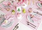 Solino Home 100% Linen Table Runner, 14 x 120 in, Blossom and White Striped - Image 2