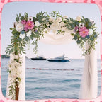 Wedding Arch Decorations 2 Pack, Reusable Artificial Hanging Flowers - Image 5