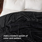 Bedsure Soft King Size Blankets for Bed Black 108"x90" - Image 4