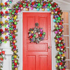 2 Pcs 6 ft Christmas Ball Ornament Garland, Colorful - Image 3