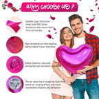 31.4in Inflatable Mirror Ball,Big Shiny Mirror Heart Ball,PVC Inflatable Decoration Ball for Valentine's Day Engagement Wedding Anniversary Romantic Party Yard (1 Piece,Without Air Pump) - Image 3