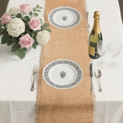 18 Pcs Burlap Table Runners Bulk 12 x 71 Inch Khaki Farmhouse Burlap Tablerunner Country Rustic Jute Table Decorations for Wedding, Birthday, Holiday Party,Banquet, Kitchen Dining Supplies - Image 3