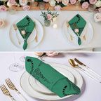 Leopard Prints Cloth Napkins Set of 6, Holiday Napkins for Baby Shower, Retro Middle Century Animals Texture Green Washable Reusable Dinner Napkin for Cocktail Wedding Party, 20 x 20 Inch - Image 3