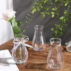 Bokon Small Plastic Bud Vases Bulk with Ribbon for Wedding, Clear, 12 Packs - Image 5