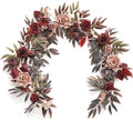 Ling's moment Flower Garland, 5FT Eucalyptus & Rose Burgundy & Dusty Rose by LingsMoment