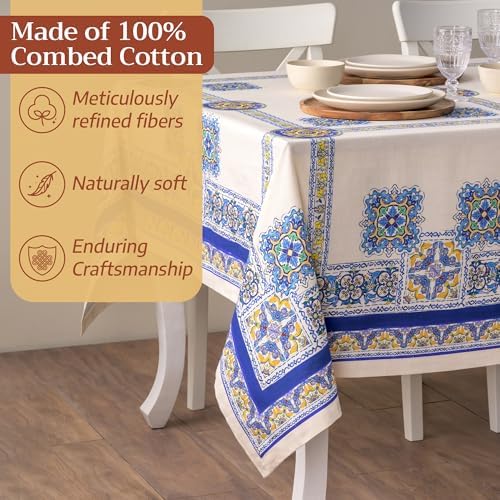 Maison d' Hermine Table Cloth Rectangle Table 100% Combed Cotton 70"x90" - Image 4