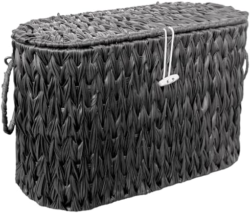 Coeusy Toilet Paper Basket with Lid, Wicker Basket for Bathroom Organizer by WEAVECOMFORTINTOEVERYCORNER