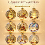 Glowing Christmas Story Ornaments, 9-Piece Light Up Mini Scene Set (Set C) - Image 2
