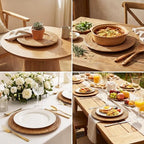 12 Pack 13" Rattan Charger Plate, Brown, Classic - Image 4