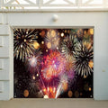7x8ft Gorgeous Fireworks Garage Door Banner Cover Happy New Year 2025 Photography Backdrop Colorful Blurry Bokeh Fireworks New Year's Eve Celebration Countdown to New Year Banner Party Decor by DORCEV