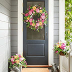 Balsam Hill Outdoor Radiant Peony Spring & Summer Wreath - 30" Premium UV-Protected Floral Door Wreath for Front Door, Patio, & Year-Round Outdoor Display - Image 2