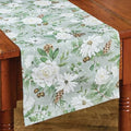 Park Designs Snowflowers Table Runner 13" x 54", Green by ParkDesigns