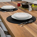 Now Designs Disko Round Placemats, Black, Set of 4 - Image 6