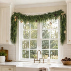 Christmas Norfolk Pine Garland Deluxe Real Touch for Mantle Deocr - Image 4