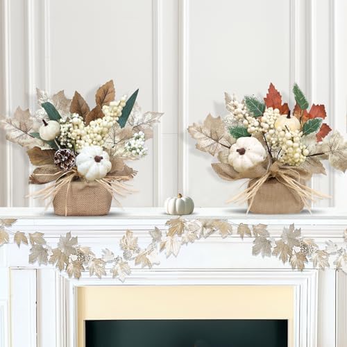 Timer - 2 Pack Fall Tabletop Maple Tree with 20LEDs - Image 6