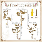 4 Pack Vintage Bird Hooks for Wall Decorative Hooks,5.9 to 6.7 in - Image 2