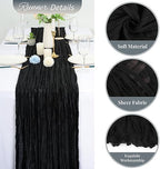 20 Pack Black Cheesecloth Table Runner 120 Inch 10FT Rustic Boho Gauze Cheese Cloth Table Runner for Wedding Party Baby Shower Thanksgiving Christmas Decoration - Image 2