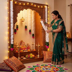 Suncalla 10 Pcs Diwali Decorations 32 Inch Lotus Hangings Indian Garlands - Image 4