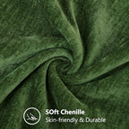 decorUhome Soft Chenille Moss Green Throw Pillow Covers 26X26 Set of 2 - Image 5