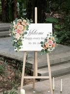 Odouzy Pack of 2 Wedding Arch, Artificial Flowers, Wedding Decor，Flower Garland Be Suited to Banquet, Party, Reception Entrance Welcome Sign and Background Decoration (Champagne) - Image 4