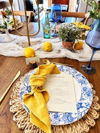 13.8" Set of 10 Round Woven Corn Husk Placemats by Delaqiko - Image 5