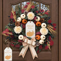 24'' Fall Wreath for Front Door, Autumn Home Indoor Decor for Thanksgiving by vivimemo