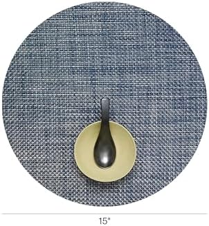 Chilewich Basketweave Placemats, Woven Round Placemats Set of 4 - Image 2
