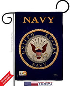 Navy Burlap Garden Flag - Pack Armed Forces USN Seabee United State American Military Veteran Retire Official USA Applique - House Decoration Banner Small Yard Gift Double-Sided Made In 13 X 18.5 - Image 2