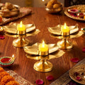 LemonRoad 3 Pcs Lotus Candle Holder Pooja Return Gifts, Tall Pedestal Lotus by Unknown