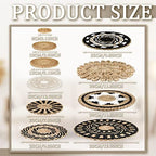 Tatuo 11 Pcs Boho Wall Basket Decor Woven Wall Hanging Art, Boho - Image 3