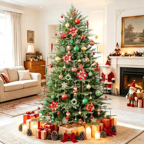 SHareconn 135Pcs Christmas Tree Ornaments Set, Christmas Tree Decorations - Image 5