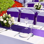 Bencailor 24 Pcs Purple Satin Table Runners Bulk, 12 x 108 Inch - Image 2