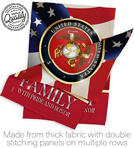US Marine Family Honor House Flag - Armed Forces Corps USMC Semper Fi United State American Military Veteran Retire Official - Banner Small Garden Yard Gift Double-Sided Made In USA 28 X 40 - Image 7