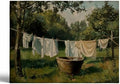 Vintage Laundry Wall Art,Rustic Farmhouse Laundry Room Art,Vintage Clothsline & Wooden Tub Laundry Room Art,Palisade Laundry Picture,Laundry Clothesline Print,Laundry Day Poster12x16inch Framed Art by Unknown