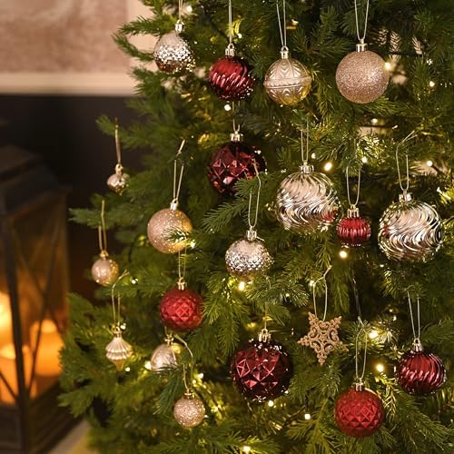 Valery Madelyn 100ct Christmas Tree Decorations Variety Ball Ornaments Set - Image 6