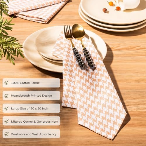 FINGERCRAFT Cloth Napkins Set of 12, 100% Cotton, 20x20 Inch, Dusty Pink - Image 4