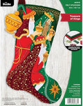 Bucilla Felt Applique 18" Stocking Making Kit, Treasure of Kings, Perfect for DIY Arts and Crafts by Bucilla