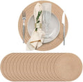 24 Pcs 13 Inch Round Burlap Woven Placemat Boho Braided Charger by Gandeer