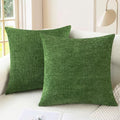 CaliTime Decorative Couch Throw Pillow Covers 24 X 24 Inches Forest Green by CaliTime