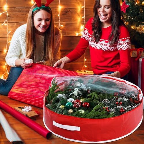 4 Pcs 36 Inch Christmas Wreath Storage Bags, Cute Lollipop - Image 6
