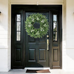 26'' Large Boxwood Wreath for Front Door Artificial Spring Wreath Boxwood Leaves Greenery Outdoor Door Wreaths for Porch Window Home Farmhouse Wall Decor Green Year Round Indoor Outdoor All Seasons - Image 4