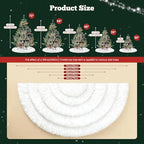 iMucci 72inch Thick Wool Fur Tree Skirt Snowy White Plush Velvet Wool-Like Chirstmas Tree Skirt Holiday Party Decoration (72inch/4.63LB) - Image 5