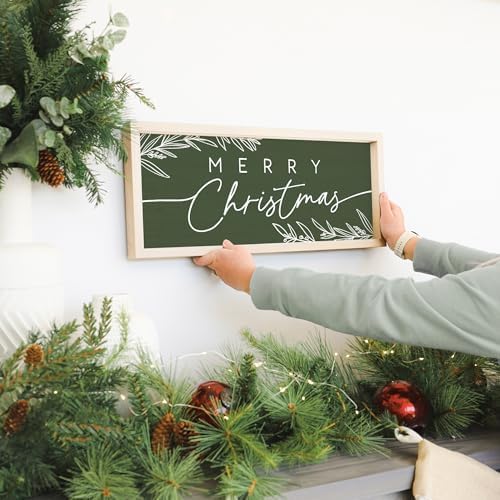 Simply Said, INC Merry Christmas Farmhouse Frames Decor, 10 x 24 inch Rustic Wood Sign, Made in USA, FF1321 - Image 4