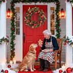 24 inch Christmas Wreath, Christmas Wreath for Front Door, Christmas Door Wreath Decor for Xmas Indoor Outdoor Holiday Decor (Red Ball) - Image 5